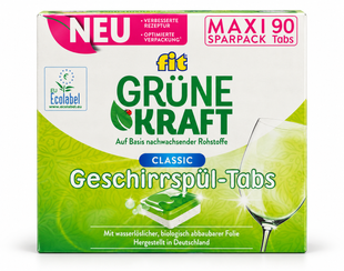 Таблетки Fit Green Power Classic Tabs для оптимальної ефективності миття посуду, 90 шт 4013162035335 фото