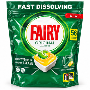 Капсули для посудомийних машин Fairy Original All In One Лимон 56 шт 8700216237352 фото