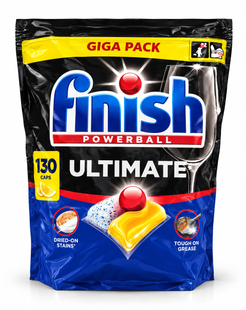 капсули для посудомийної машини Finish Powerball Ultimate Lemon (велика упаковка Giga Pack на 130 штук) 5908252021031 фото