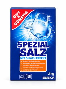 Сіль для посудомийних машин Gut&Gunstig Spezial Salz 2 кг 4311536956126 фото