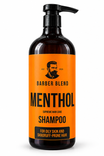 Чоловічий шампунь Barber Blend Menthol Shampoo для жирної шкіри голови та схильного до лупи волосся 4823109703209 фото