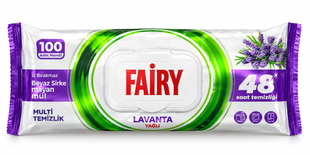 Вологі серветки для прибирання з ароматом лаванди Fairy 100 шт 8681554633115 фото