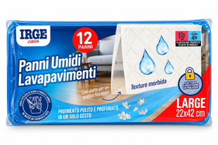Серветки для підлоги вологі IRGE 12 шт 22&times;42 см (підходить для Swifter, DM та ін.) 8021723073371 фото